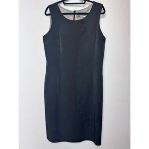 Harve Benard Shift Dress Women's 16 Black Sleeveless Understated Versatile Chic